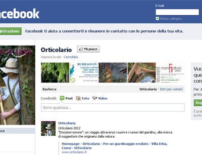 Orticolario entra in facebook