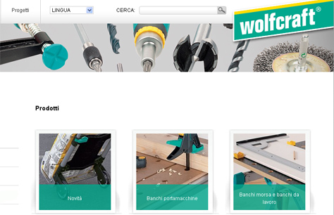 Un nuovo sito web per Wolfcraft