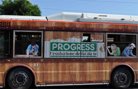 Un autobus di &ldquo;legno&rdquo; per Progress