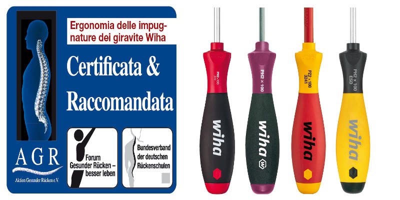 Wiha riceve il sigillo AGR per l&rsquo;ergonomia delle impugnature