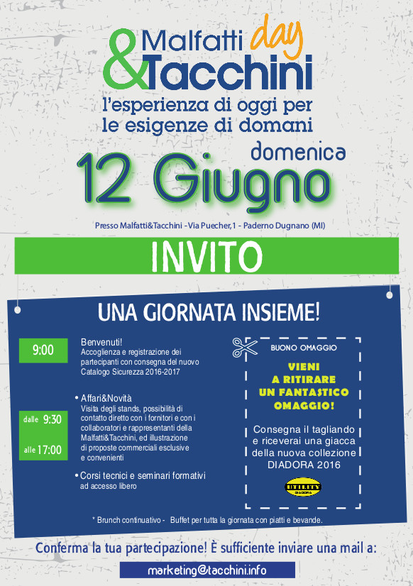 12 giugno Malfatti&Tacchini Day