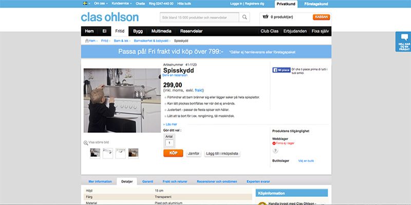 Clas Ohlson e la sicurezza per bambini. Un&rsquo;opportunit&agrave;?