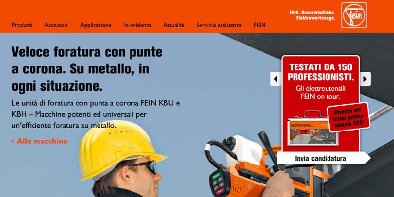 Elettroutensili indistruttibili, Fein cerca tester