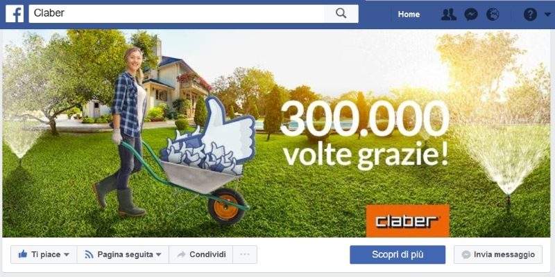 Il successo social di Claber