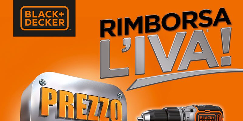 Black+Decker ti rimborsa l&rsquo;IVA