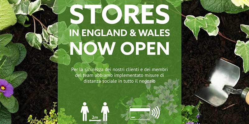 Prime riaperture per i garden center in UK