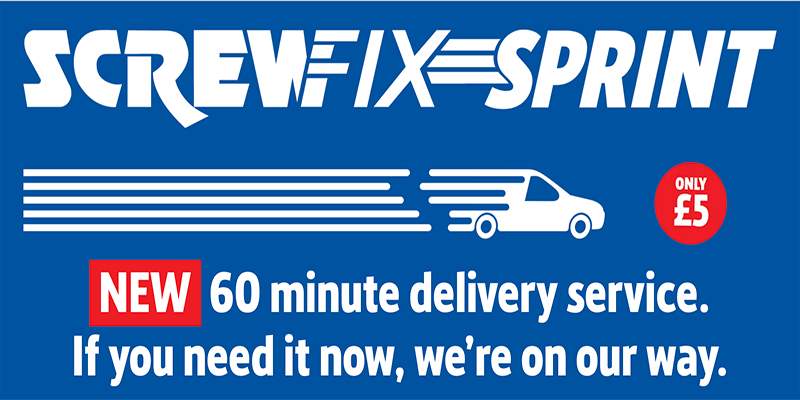 Screwfix lancia il servizio di consegna in 60&prime;