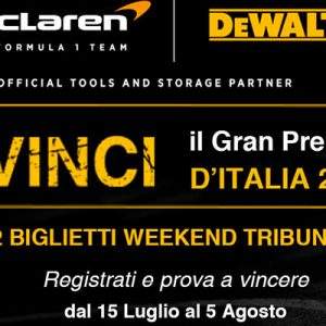 Il nuovo concorso “Vinci il Gran Premio d’Italia con DEWALT”