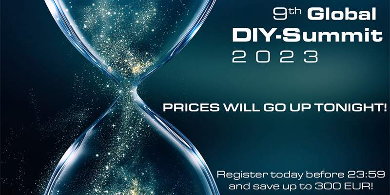 Ultime ore per l&rsquo;offerta early bird del Global DIY-Summit 2023
