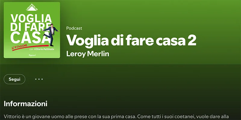Leroy Merlin d&agrave; il via alla seconda stagione del podcast &ldquo;Voglia di fare casa&rdquo;