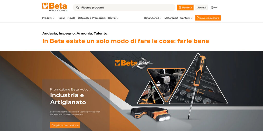 Beta Utensili rinnova il sito web: pi&ugrave; contenuti tecnici e supporto alla rete distributiva
